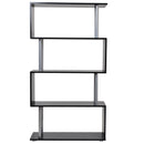 Libreria in Legno a Parete Mobili Ufficio Scaffale Nero 80x30x145 cm 