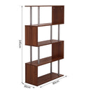 Libreria da Parete in Legno Noce 80x30x145 cm 