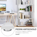 Libreria di Design Moderna 4 Ripiani Bianco 80x30x145 cm 