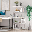 Libreria di Design Moderna 4 Ripiani Bianco 80x30x145 cm 