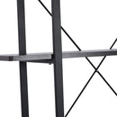 Libreria Scaffale a 4 ripiani aperti stile industriale in acciaio Nero 105x33.8x138 cm 