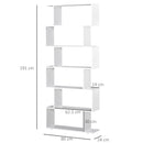 Libreria di Design Mobili Ufficio Scaffale in Legno 80x24x191 cm Bianco 