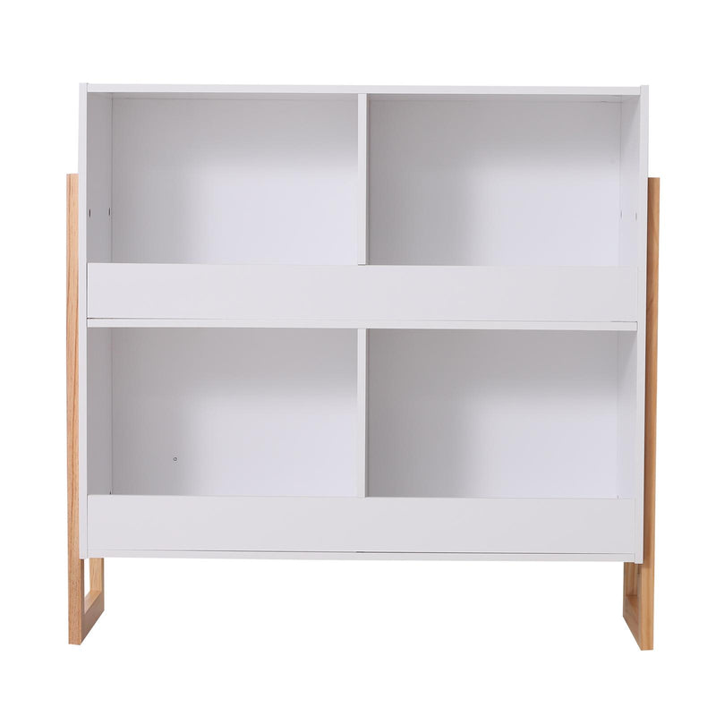 Libreria a Cubo Design Moderno Legno Bianco 86x34x82.5 cm 