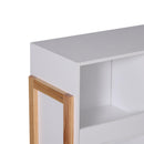 Libreria a Cubo Design Moderno Legno Bianco 86x34x82.5 cm 