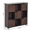 Libreria in Legno da Terra con 9 Scompartimenti Marrone 89.5x30x93 cm 