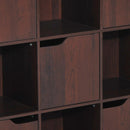 Libreria in Legno da Terra con 9 Scompartimenti Marrone 89.5x30x93 cm 