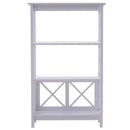 Libreria Scaffale da Parete a 3 Ripiani in Legno Bianco 70x30x113 cm 