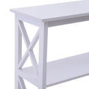 Libreria Scaffale da Parete a 3 Ripiani in Legno Bianco 70x30x113 cm 