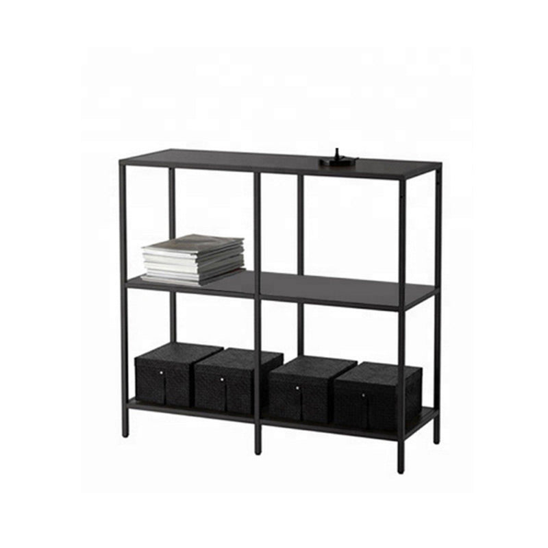 Libreria Scaffale in Metallo 3 Ripiani Nero 100x36x94,5 cm 