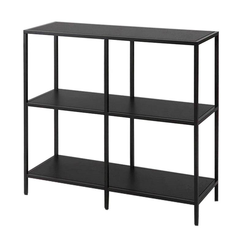 Libreria Scaffale in Metallo 3 Ripiani Nero 100x36x94,5 cm 