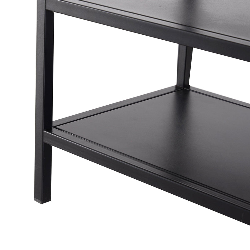 Libreria Scaffale in Metallo 3 Ripiani Nero 100x36x94,5 cm 