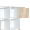 Libreria di Design a 8 Scompartimenti in Legno Bianco 60x30x122 cm 