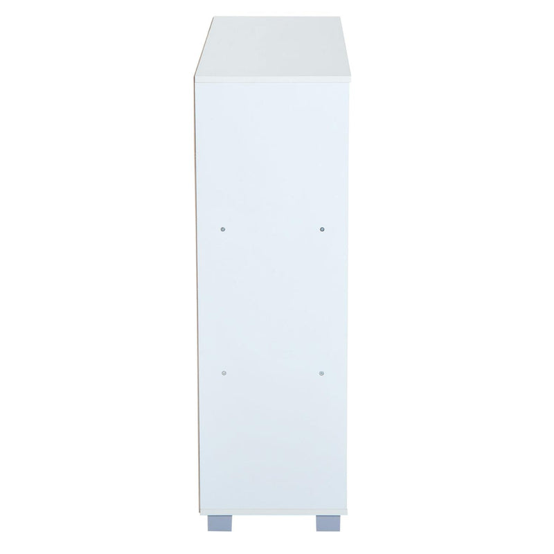 Libreria Scaffale con 9 Scompartimenti Bianco e Rovere 89.5x30x93 cm 