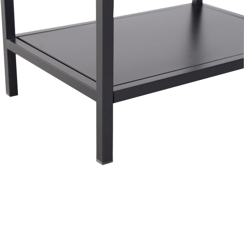 Libreria Scaffale 5 Ripiani in Metallo Nero 51x36x175 cm 
