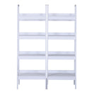 Libreria a Scala in Legno Componibile Bianco 52x45x148 cm 