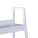 Libreria a Scala in Legno Componibile Bianco 52x45x148 cm 
