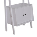 Libreria Scaffale a Scala con Mensole in Legno Bianco 65x40x180 cm 