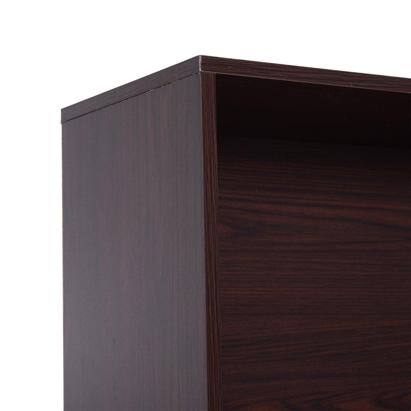 Libreria 4 Ripiani con Struttura in Acciaio Caffè Scuro 80x29.5x180 cm 