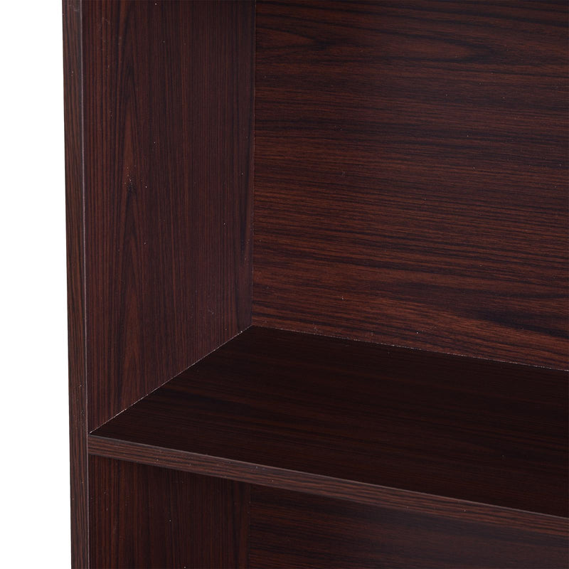 Libreria 4 Ripiani con Struttura in Acciaio Caffè Scuro 80x29.5x180 cm 