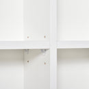 Libreria in Legno 24 Scomparti Bianco 130.5x89x20 cm 