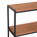 Libreria Scaffale Stile Industrial 3 Ripiani in Legno e Acciaio Nero 80x30x85,6 cm 