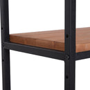 Libreria Scaffale Stile Industrial 3 Ripiani in Legno e Acciaio Nero 80x30x85,6 cm 