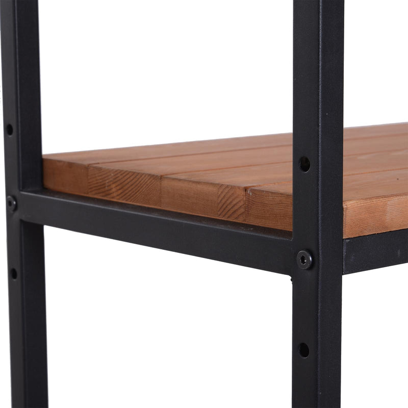 Libreria Scaffale Stile Industrial 3 Ripiani in Legno e Acciaio Nero 80x30x85,6 cm 