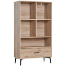 Libreria in Stile Nordico in Legno Truciolato Rovere 68.5x30x120.5 cm 
