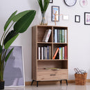 Libreria in Stile Nordico in Legno Truciolato Rovere 68.5x30x120.5 cm 