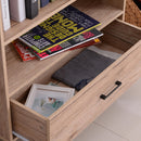 Libreria in Stile Nordico in Legno Truciolato Rovere 68.5x30x120.5 cm 