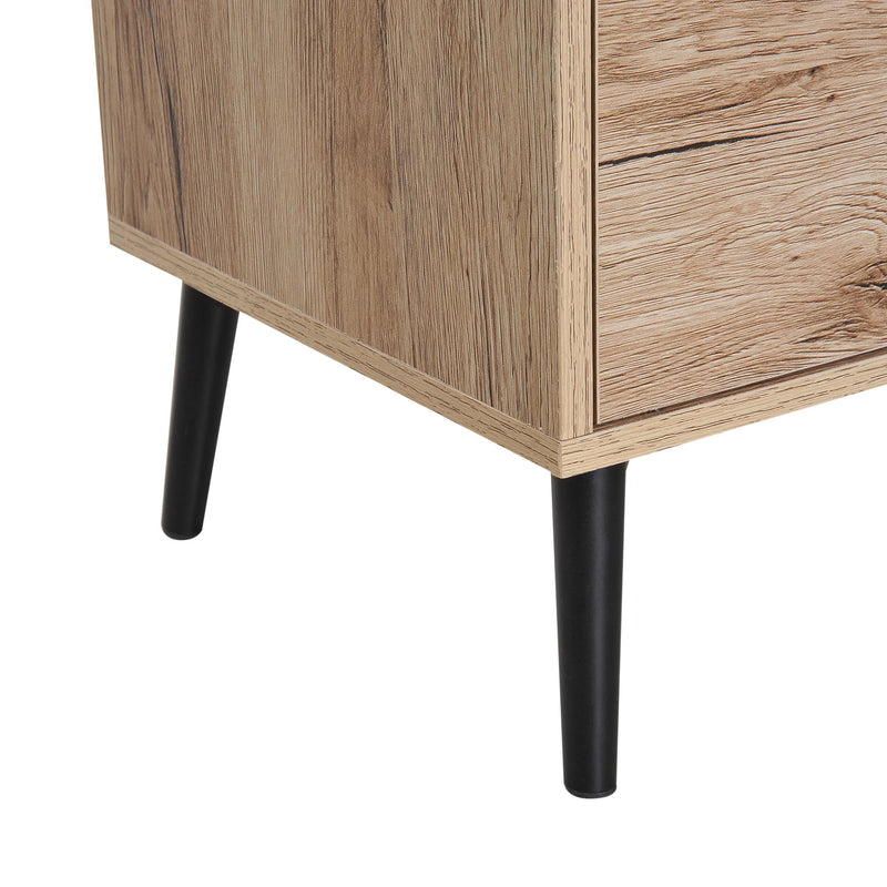 Libreria in Stile Nordico in Legno Truciolato Rovere 68.5x30x120.5 cm 