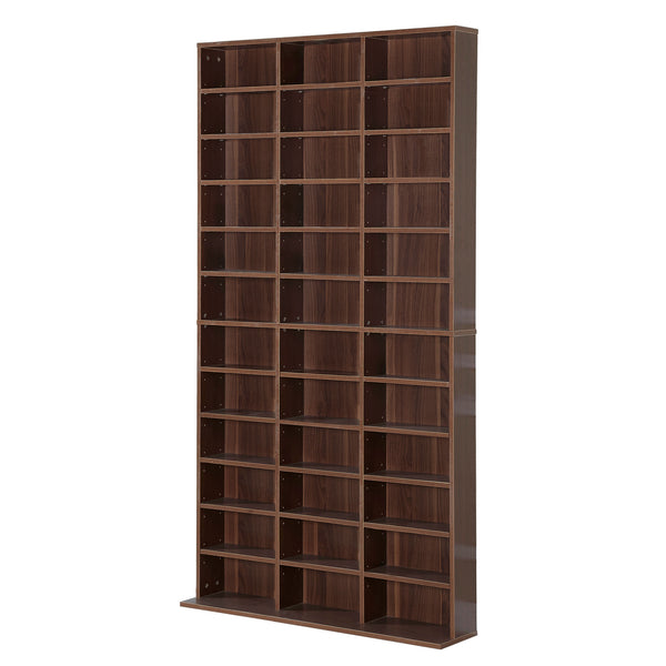 Wand-Bücherregal aus braunem Holz 195 x 102 x 23,5 cm acquista