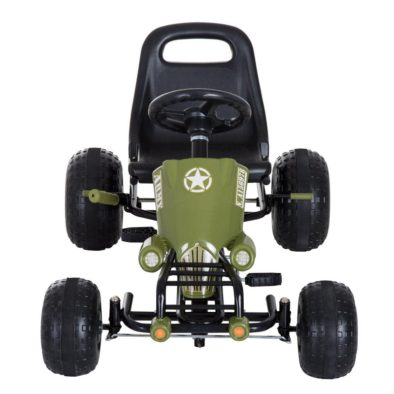 Go-Kart a Pedali per Bambini Verde e Nero 