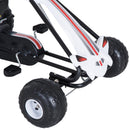 Go-Kart a Pedali per Bambini Bianco e Nero 
