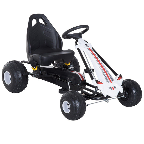 Pedal-Go-Kart für Kinder Schwarz und Weiß sconto