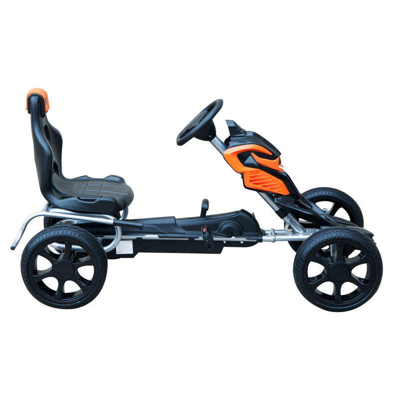 Go-Kart a Pedali per Bambini Arancione e Nero 