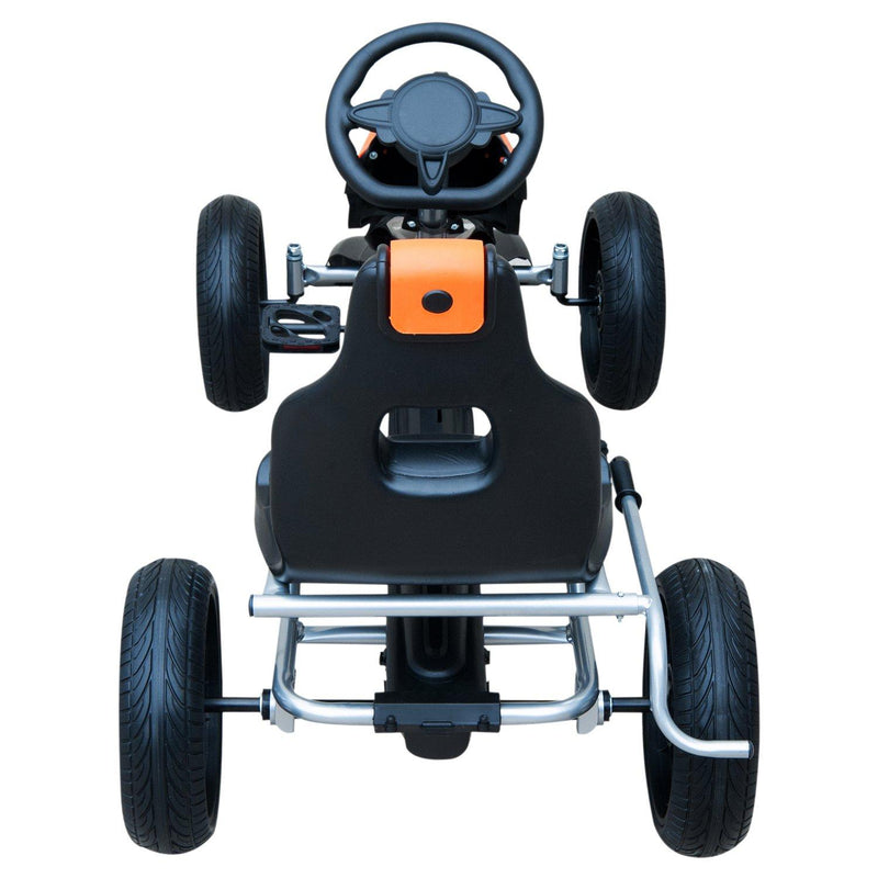 Go-Kart a Pedali per Bambini Arancione e Nero 