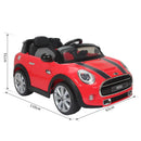 Macchina Elettrica per Bambini 6V con Licenza BMW Mini Rossa
