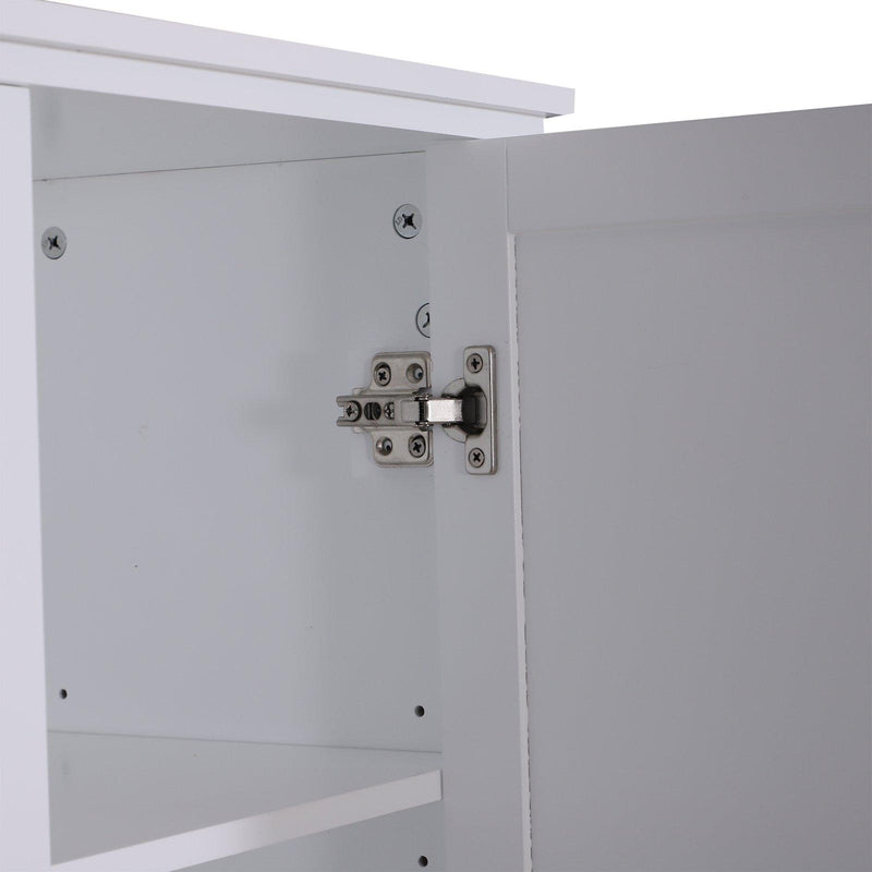 Mobile a Colonna da Bagno Salvaspazio 6 Ripiani Legno Bianco 40x30x170 cm 