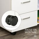 Mobile TV in Legno 2 Cassetti e 1 Anta Bianco 60x65x35 cm 