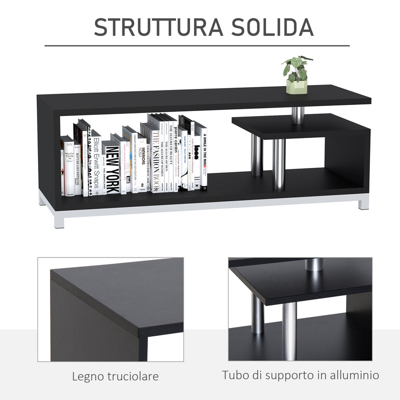 Mobile TV in Legno Nero 114x40x40.5 cm 