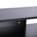 Mobile TV con Cassetto e Ripiani in Legno Nero 152x40x60.5 cm 