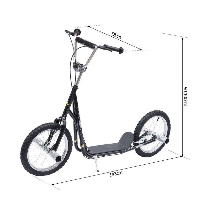 Monopattino per Bambini Ruote 16 pollici Cityroller Nero 