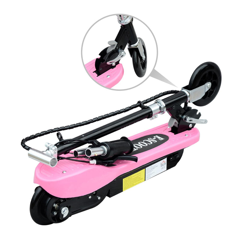 Monopattino Elettrico per Bambini 120W Pieghevole Rosa 