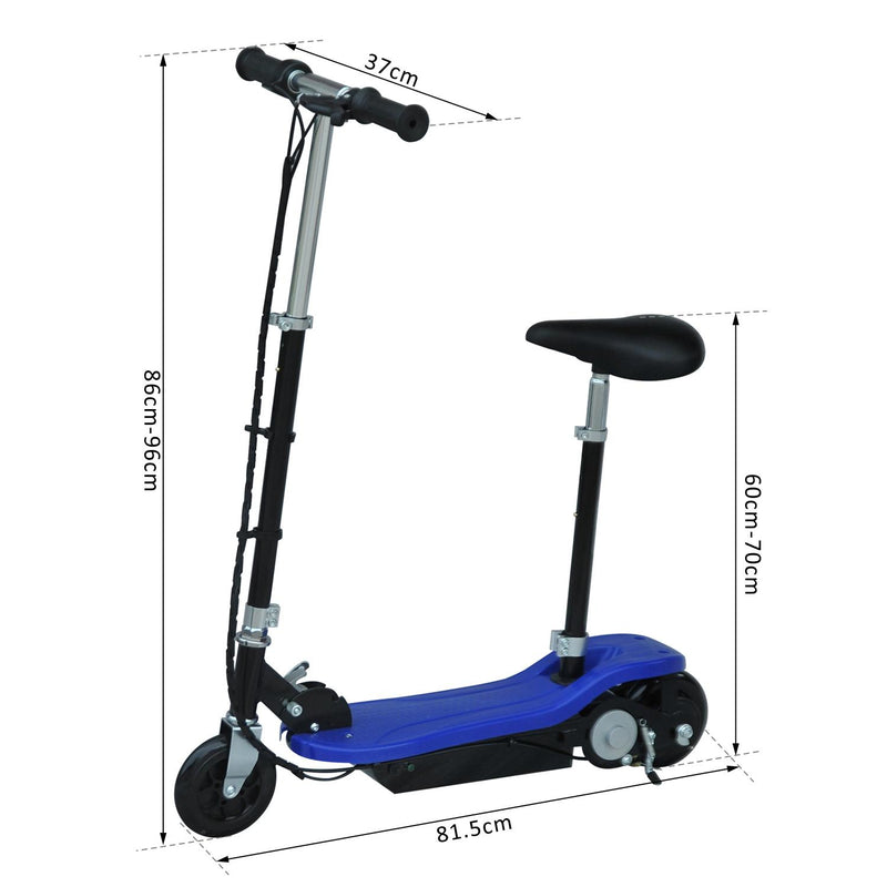 Monopattino Elettrico per Bambini 120W con Sedile Blu 