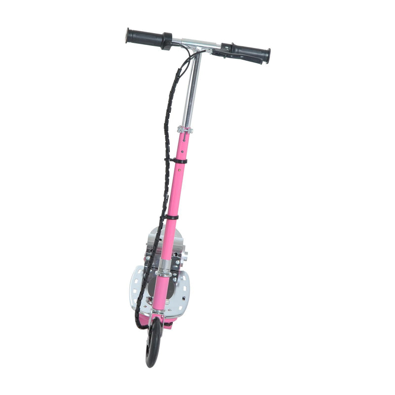 Monopattino Elettrico per Bambini 120W con Freno e Cavalletto Rosa 
