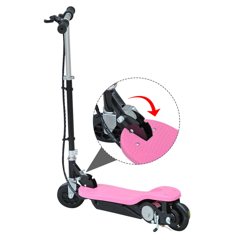 Monopattino Elettrico per Bambini 120W Pieghevole Rosa 