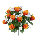 Set 3 Bouquet Artificiali con 13 Rose Gypsophila 33 cm 