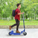 Monopattino Elettrico per Bambini 120W Pieghevole con Freno e Cavalletto Blu 