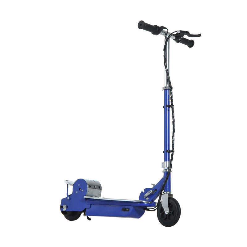 Monopattino Elettrico per Bambini 120W Pieghevole con Freno e Cavalletto Blu 